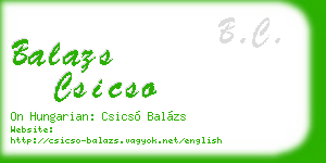 balazs csicso business card
